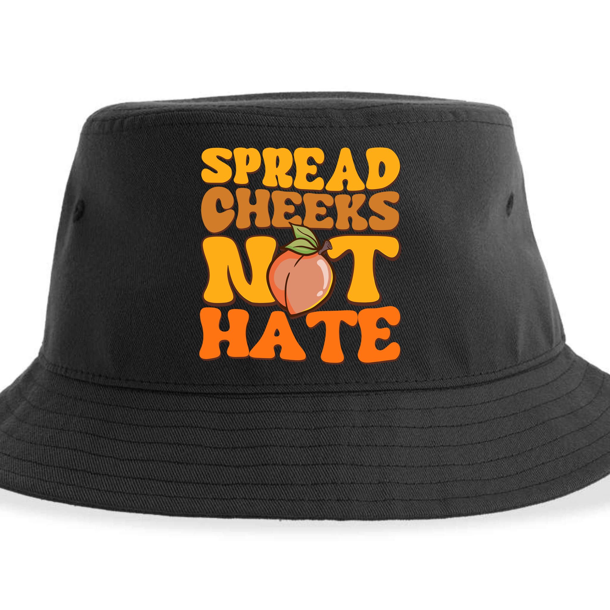 Spread Cheeks Not Hate Fitness Workout Funny Gym Sustainable Bucket Hat
