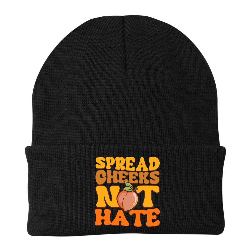 Spread Cheeks Not Hate Fitness Workout Funny Gym Beanie