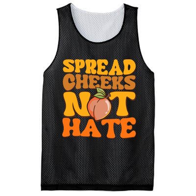 Spread Cheeks Not Hate Fitness Workout Funny Gym Mesh Reversible Basketball Jersey Tank