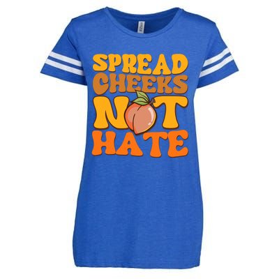 Spread Cheeks Not Hate Fitness Workout Funny Gym Enza Ladies Jersey Football T-Shirt