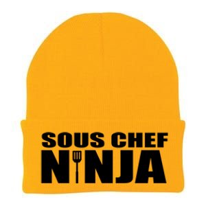 Sous Chef Ninja Funny Culinary Cook Gift Knit Cap Winter Beanie