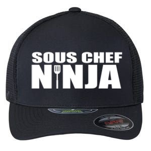 Sous Chef Ninja Funny Culinary Cook Gift Flexfit Unipanel Trucker Cap