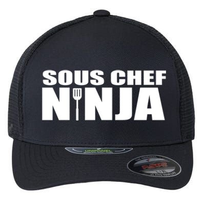 Sous Chef Ninja Funny Culinary Cook Gift Flexfit Unipanel Trucker Cap