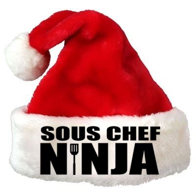 Sous Chef Ninja Funny Culinary Cook Gift Premium Christmas Santa Hat