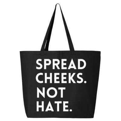 Spread Cheeks Not Hate Gym Funny Graphic Fitness 25L Jumbo Tote