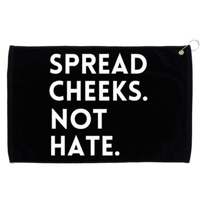 Spread Cheeks Not Hate Gym Funny Graphic Fitness Grommeted Golf Towel