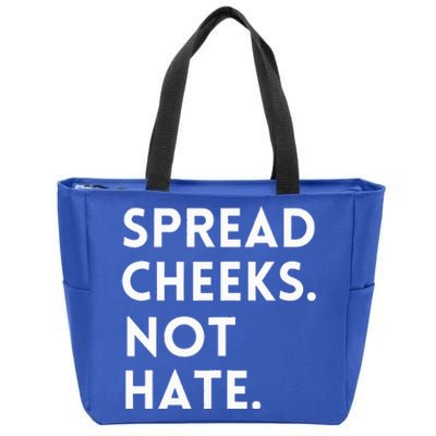 Spread Cheeks Not Hate Gym Funny Graphic Fitness Zip Tote Bag