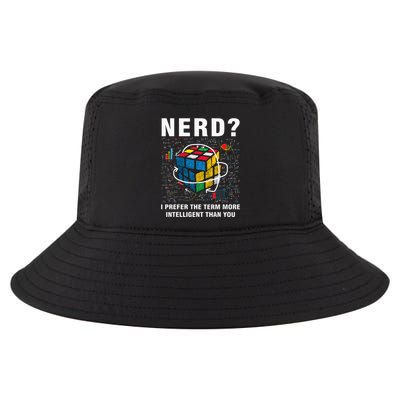 Speed Cubing Nerd Jokes Funny Speed Cubing Math Cool Comfort Performance Bucket Hat
