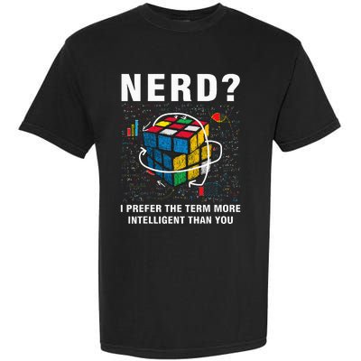 Speed Cubing Nerd Jokes Funny Speed Cubing Math Garment-Dyed Heavyweight T-Shirt