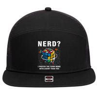 Speed Cubing Nerd Jokes Funny Speed Cubing Math 7 Panel Mesh Trucker Snapback Hat