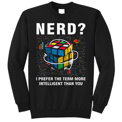 Speed Cubing Nerd Jokes Funny Speed Cubing Math Sweatshirt