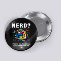 Speed Cubing Nerd Jokes Funny Speed Cubing Math Button