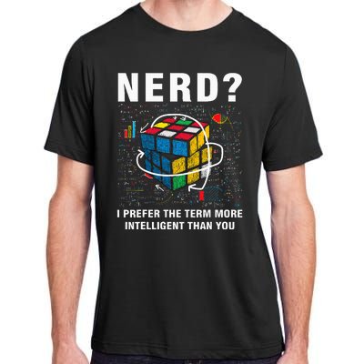 Speed Cubing Nerd Jokes Funny Speed Cubing Math Adult ChromaSoft Performance T-Shirt