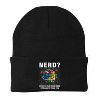 Speed Cubing Nerd Jokes Funny Speed Cubing Math Knit Cap Winter Beanie