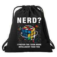 Speed Cubing Nerd Jokes Funny Speed Cubing Math Drawstring Bag