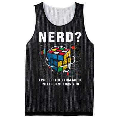 Speed Cubing Nerd Jokes Funny Speed Cubing Math Mesh Reversible Basketball Jersey Tank