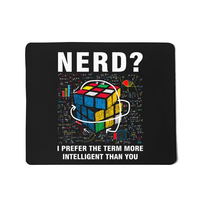 Speed Cubing Nerd Jokes Funny Speed Cubing Math Mousepad