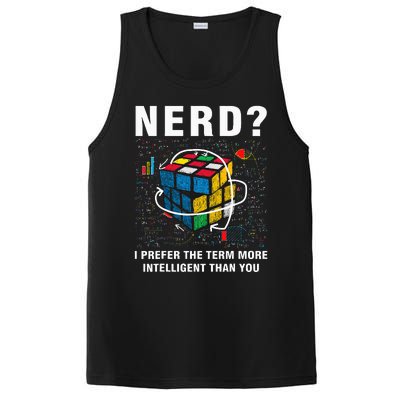 Speed Cubing Nerd Jokes Funny Speed Cubing Math PosiCharge Competitor Tank