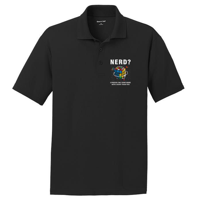 Speed Cubing Nerd Jokes Funny Speed Cubing Math PosiCharge RacerMesh Polo