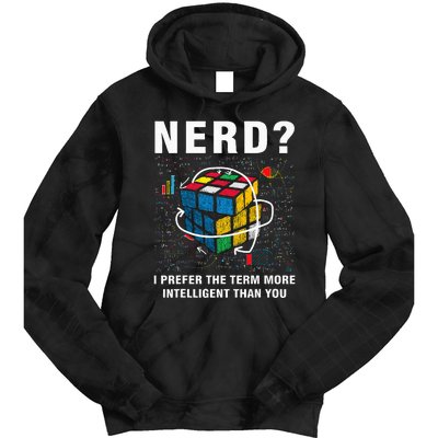 Speed Cubing Nerd Jokes Funny Speed Cubing Math Tie Dye Hoodie