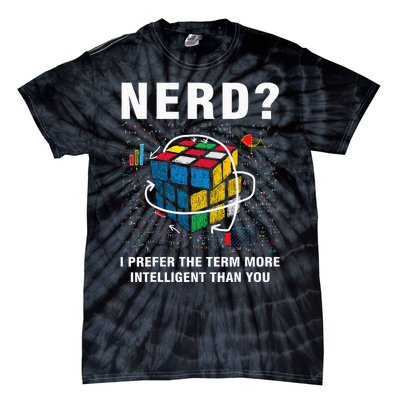 Speed Cubing Nerd Jokes Funny Speed Cubing Math Tie-Dye T-Shirt