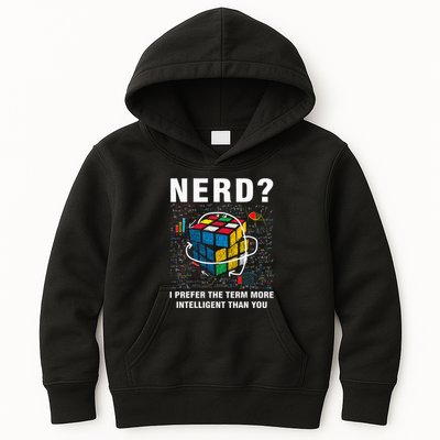 Speed Cubing Nerd Jokes Funny Speed Cubing Math Kids Hoodie
