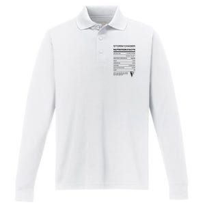 Storm Chaser Nutrition Facts Performance Long Sleeve Polo