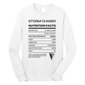 Storm Chaser Nutrition Facts Long Sleeve Shirt