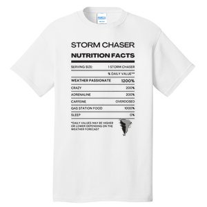 Storm Chaser Nutrition Facts Tall T-Shirt