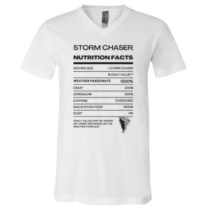 Storm Chaser Nutrition Facts V-Neck T-Shirt