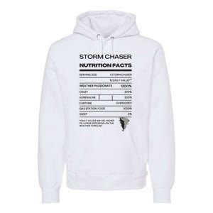 Storm Chaser Nutrition Facts Premium Hoodie