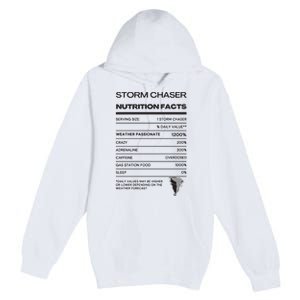 Storm Chaser Nutrition Facts Premium Pullover Hoodie