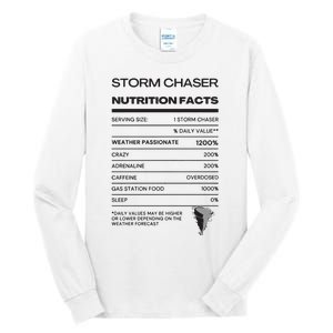 Storm Chaser Nutrition Facts Tall Long Sleeve T-Shirt