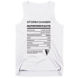 Storm Chaser Nutrition Facts Tank Top