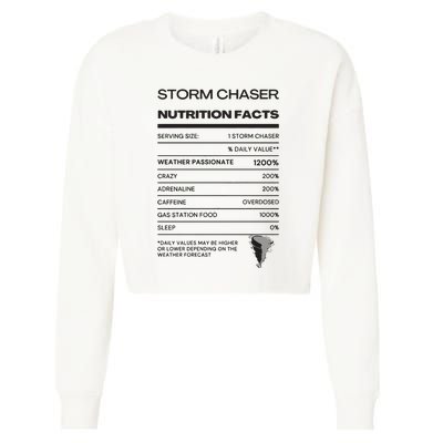 Storm Chaser Nutrition Facts Cropped Pullover Crew