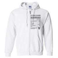 Storm Chaser Nutrition Facts Full Zip Hoodie