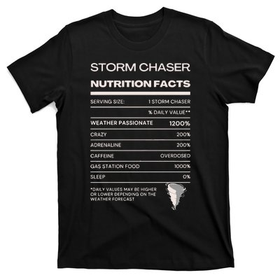 Storm Chaser Nutrition Facts T-Shirt