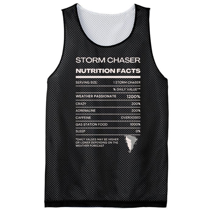 Storm Chaser Nutrition Facts Mesh Reversible Basketball Jersey Tank