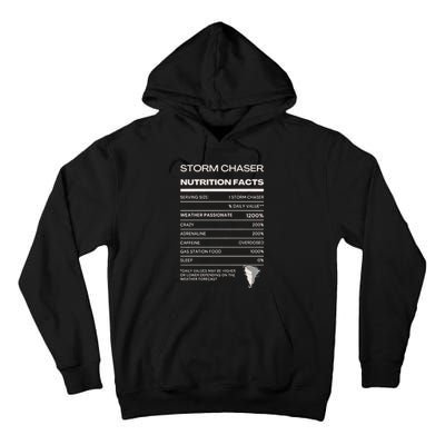 Storm Chaser Nutrition Facts Tall Hoodie