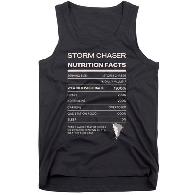 Storm Chaser Nutrition Facts Tank Top