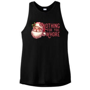 Santa Claus Nothing For You Whore Family Xmas Ladies PosiCharge Tri-Blend Wicking Tank