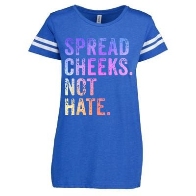 Spread Cheeks Not Hate Funny Enza Ladies Jersey Football T-Shirt