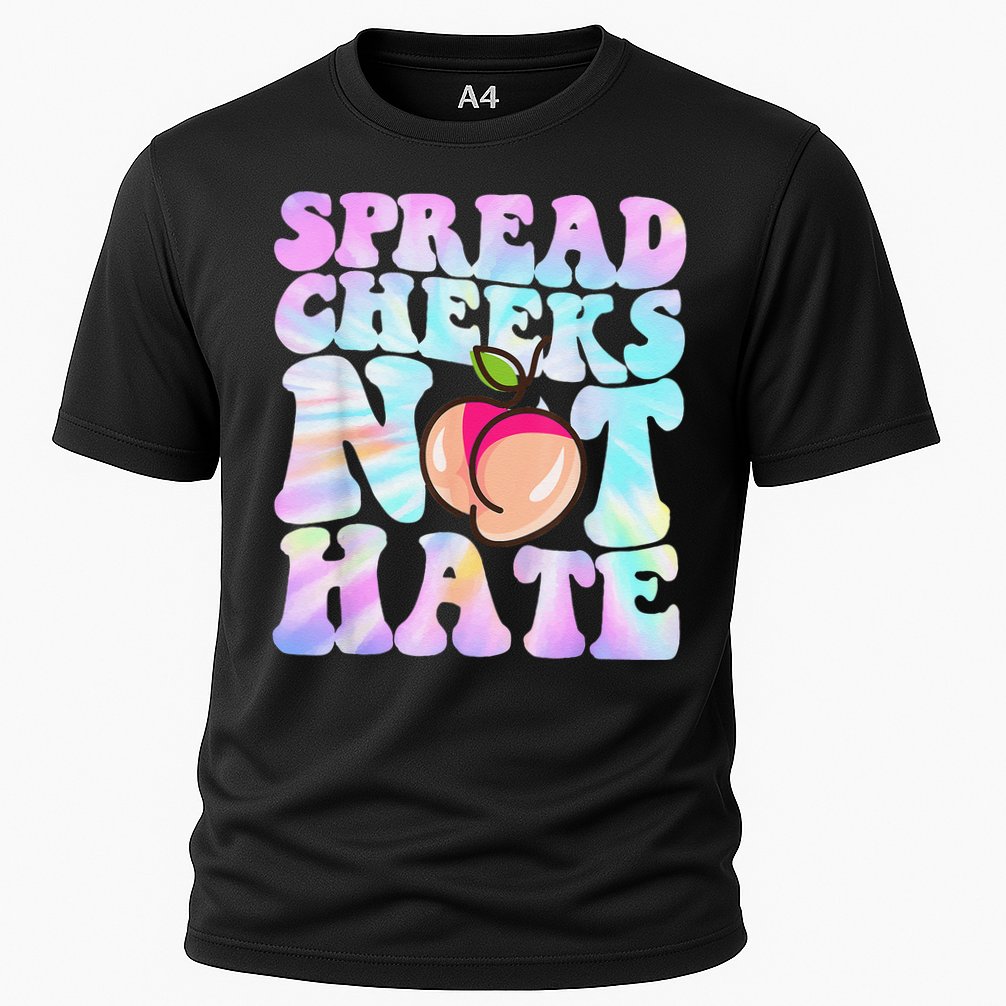 Spread Cheeks Not Hate Fitness Workout Funny Gym Cooling Performance Crew T-Shirt