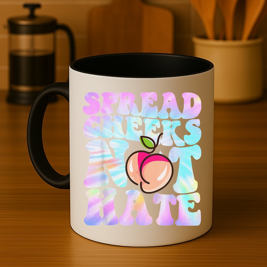 Spread Cheeks Not Hate Fitness Workout Funny Gym Mug