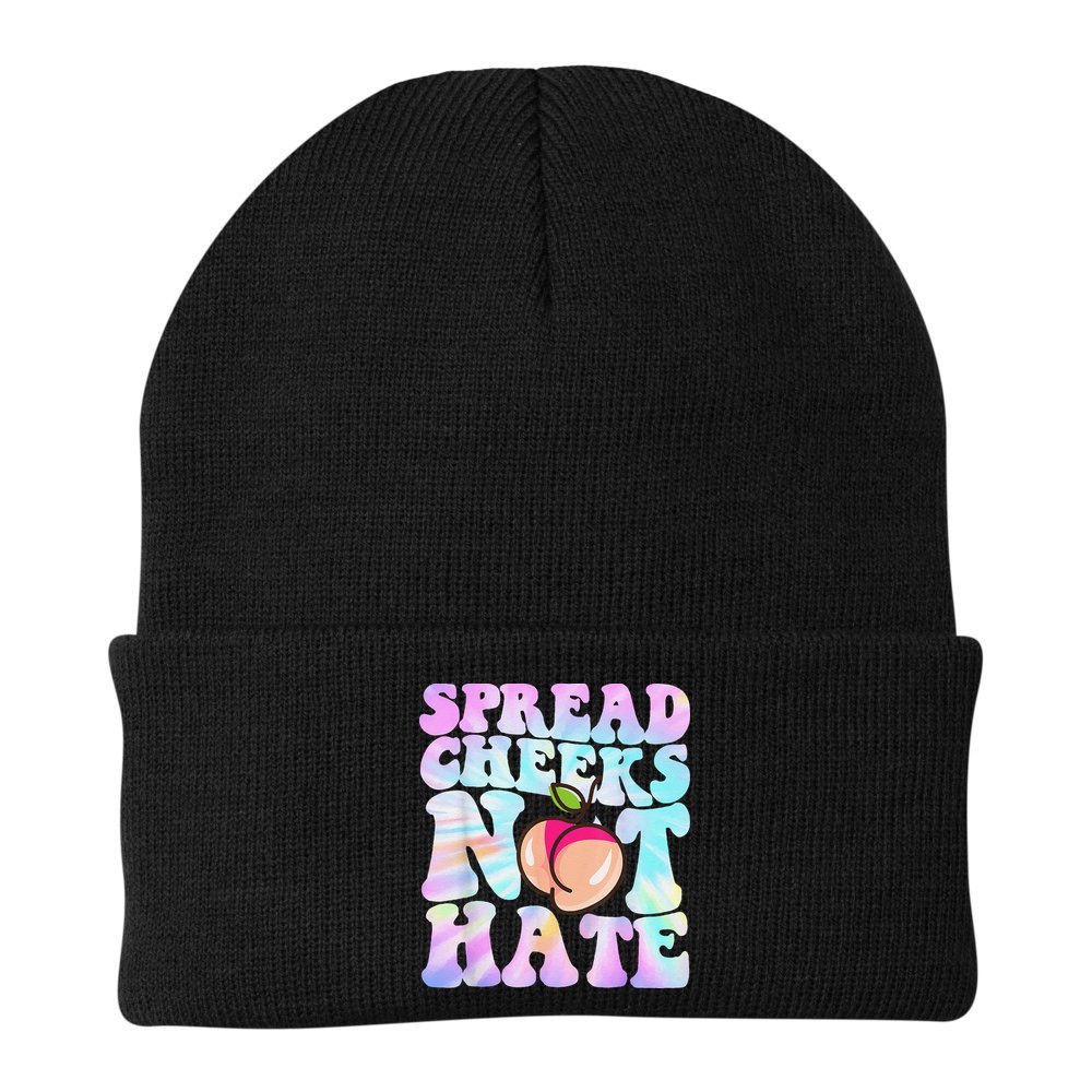 Spread Cheeks Not Hate Fitness Workout Funny Gym Beanie