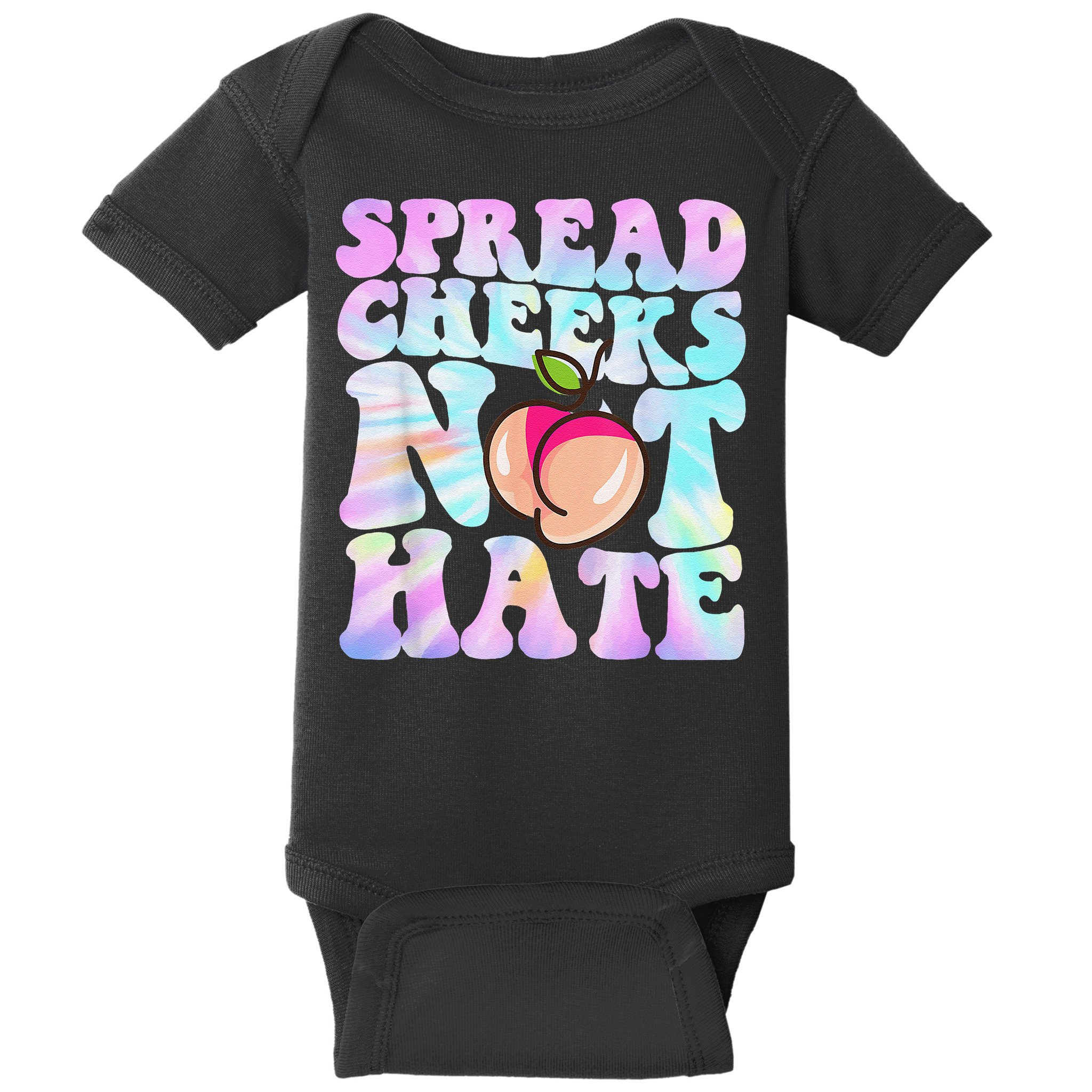Spread Cheeks Not Hate Fitness Workout Funny Gym Baby Bodysuit