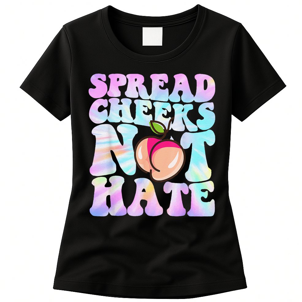 Spread Cheeks Not Hate Fitness Workout Funny Gym Womens T-Shirt