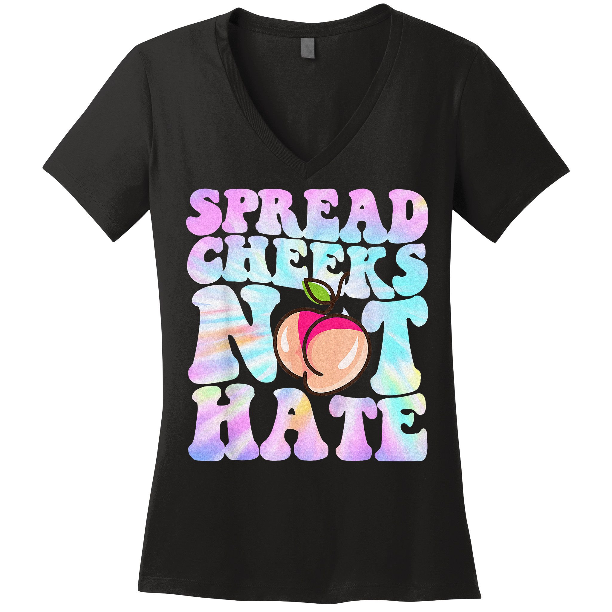 Spread Cheeks Not Hate Fitness Workout Funny Gym Women's V-Neck T-Shirt