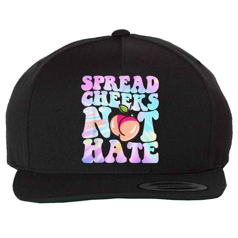 Spread Cheeks Not Hate Fitness Workout Funny Gym Wool Snapback Cap