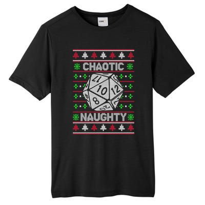 Santa Chaotic Naughty Christmas D20 Ugly Tabletop Sweater Great Gift Tall Fusion ChromaSoft Performance T-Shirt